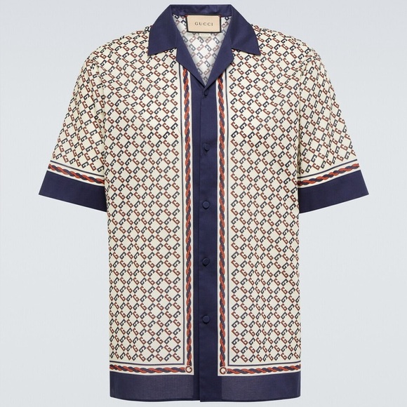 Gucci Other - Gucci Button Down Shirt with Geometric Pattern